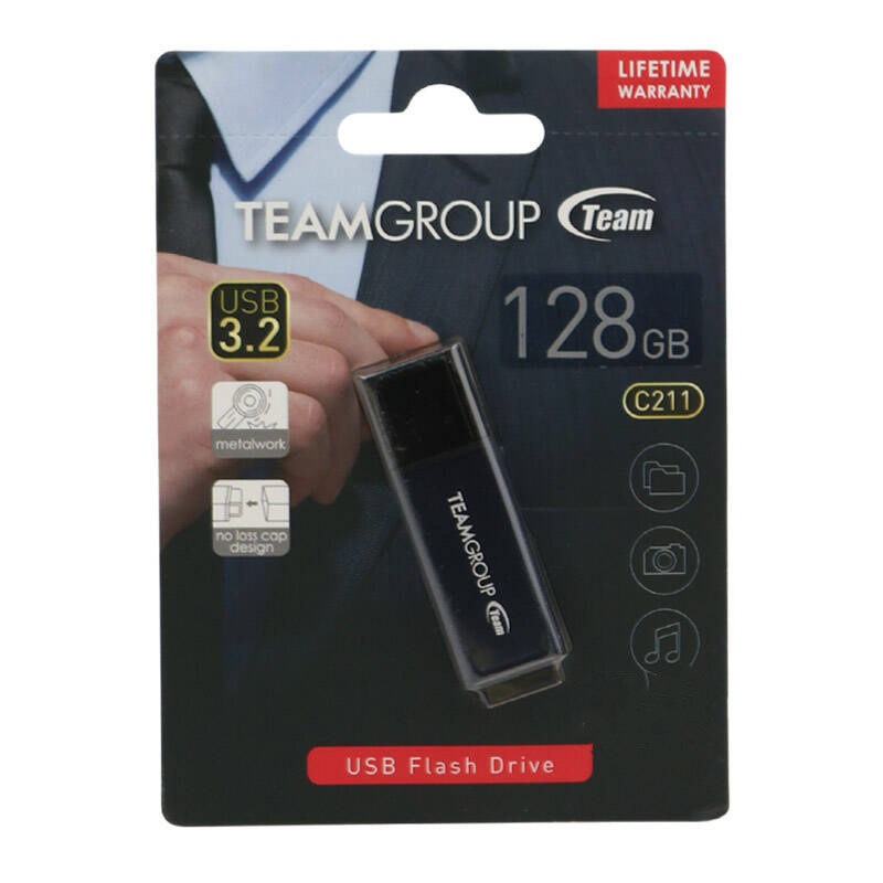 فلش مموری تیم گروپ مدل C211 USB3.2 ظرفیت 128 گیگابایت
