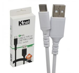 کابل تایپ سی فست شارژ K-net K-CUC02012 1.2m