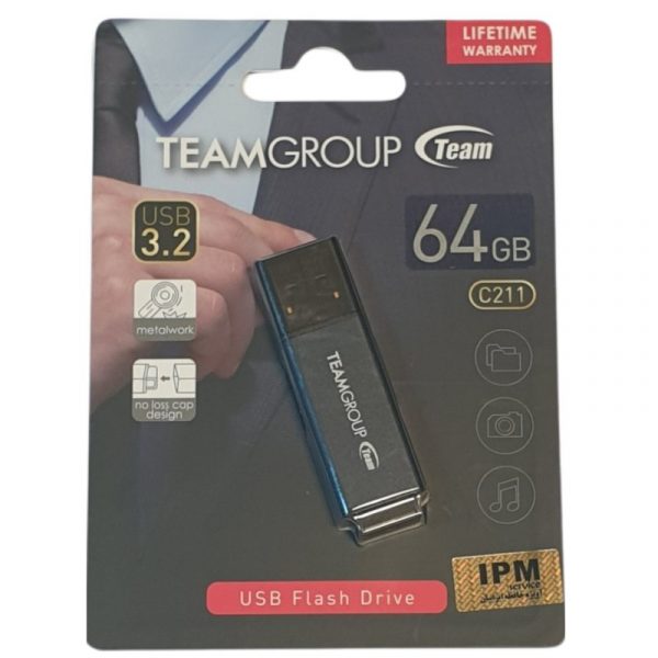فلش مموری تیم گروپ مدل C211 USB3.2 ظرفیت 64 گیگابایت