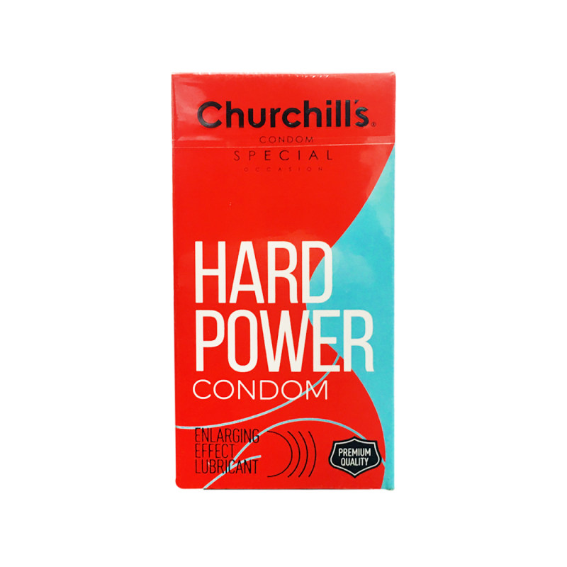 کاندوم چرچیلز مدل کلاسیک HARD POWER بسته 12 عددی